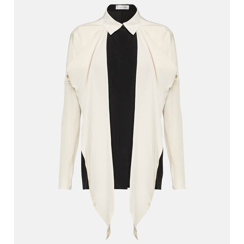 Victoria Beckham Bow-detail silk crÃªpe de chine blouse