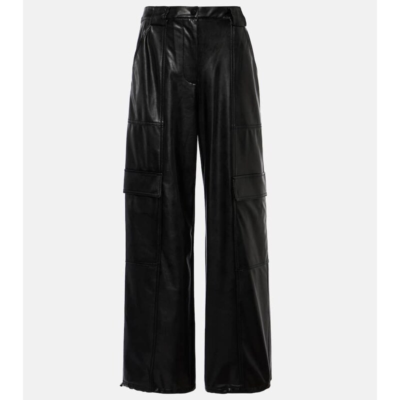Simkhai Sofia faux leather cargo pants