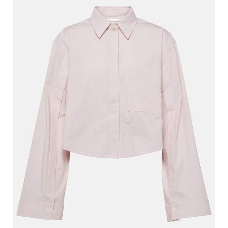 Victoria Beckham Cropped cotton-blend shirt