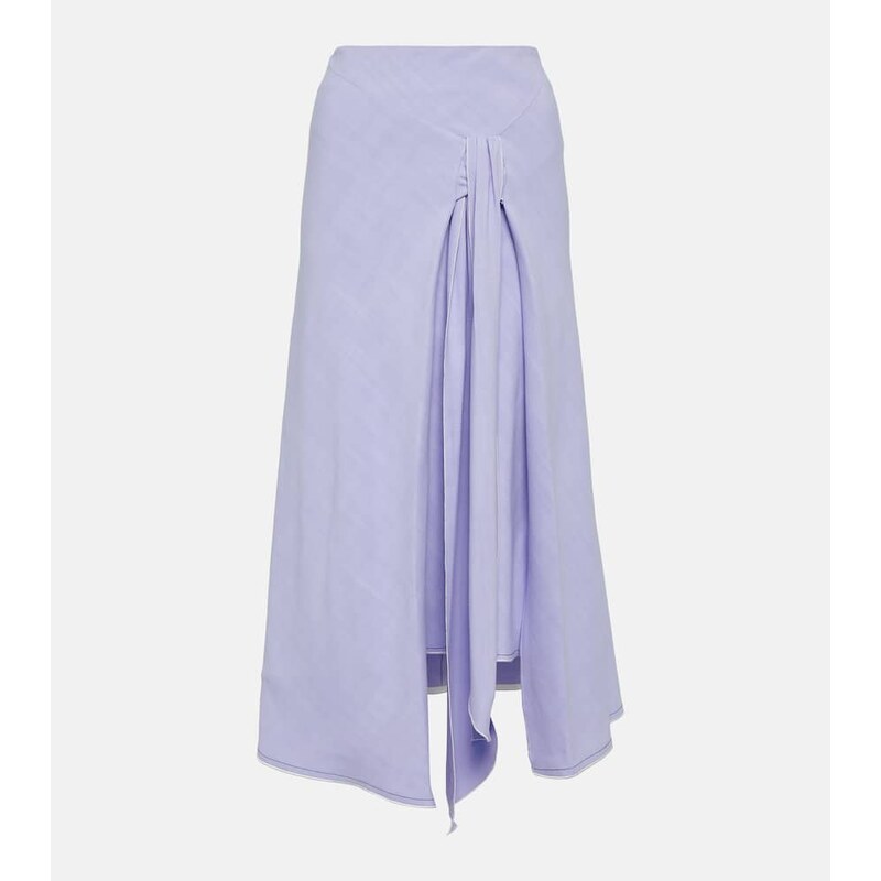 Victoria Beckham Asymmetric tie-dyed maxi skirt
