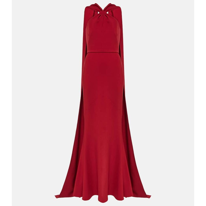 Safiyaa Lilien halterneck crÃªpe gown