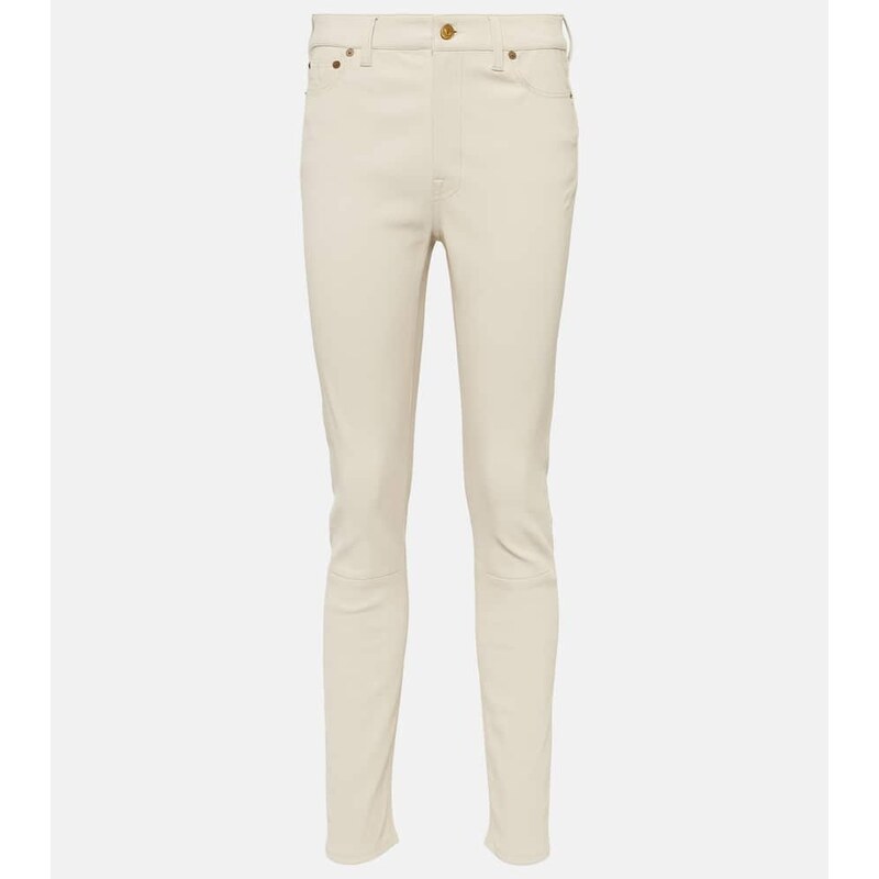 Polo Ralph Lauren High-rise skinny leg leather pant