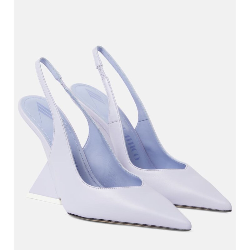 The Attico Cheope 105 leather slingback pumps