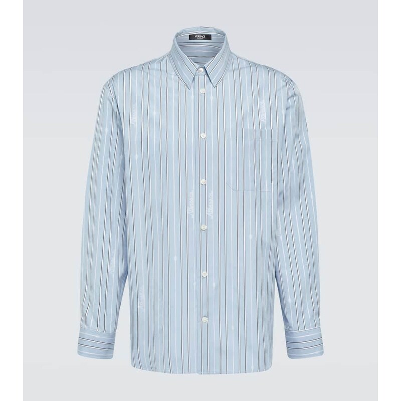 Versace Striped cotton poplin shirt