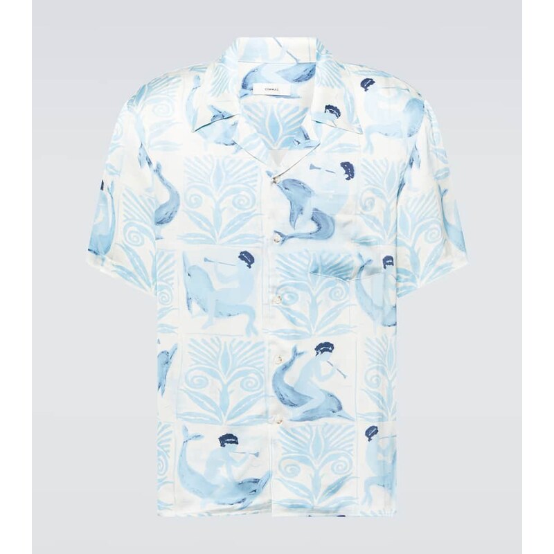 Commas Printed bowling shirt
