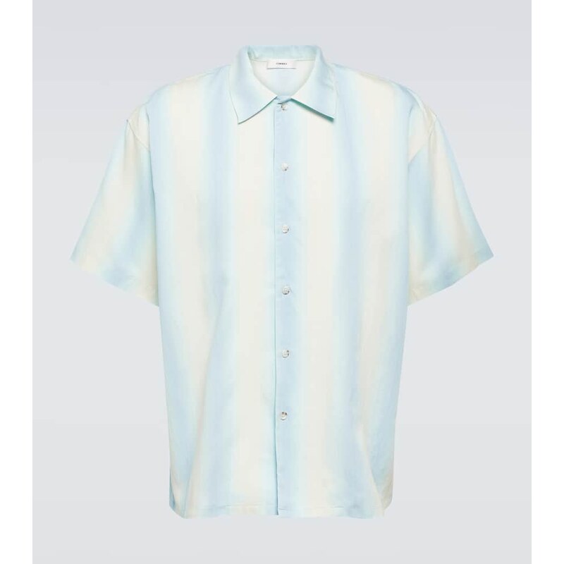 Commas Oversized striped bowling shirt