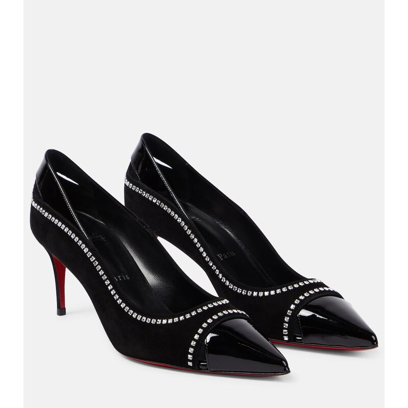Christian Louboutin Duvette Strass 70 patent leather pumps