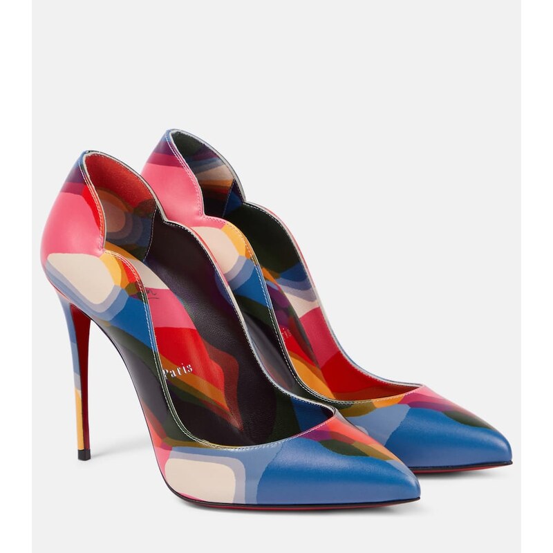 Christian Louboutin Hot Chick 100 printed leather pumps