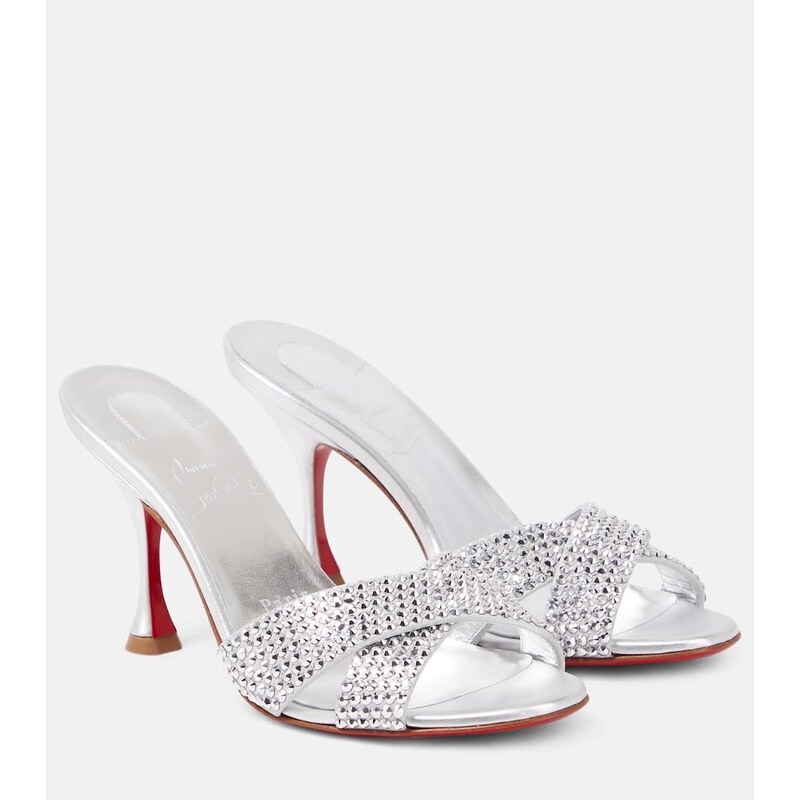 Christian Louboutin Mariza Is Back embellished leather mules
