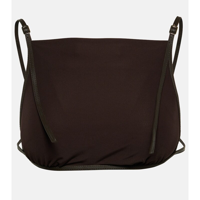 Christopher Esber Framed leather-trimmed crop top