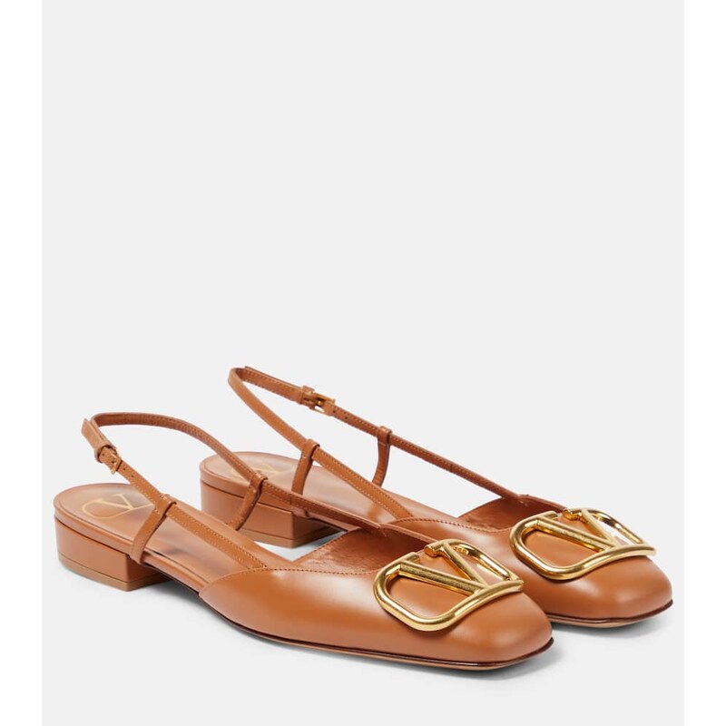 Valentino Garavani VLogo Signature 20 leather slingback pumps
