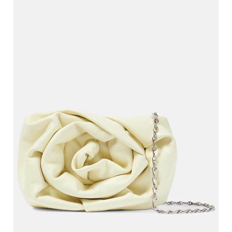 Burberry Rose gathered leather clutch