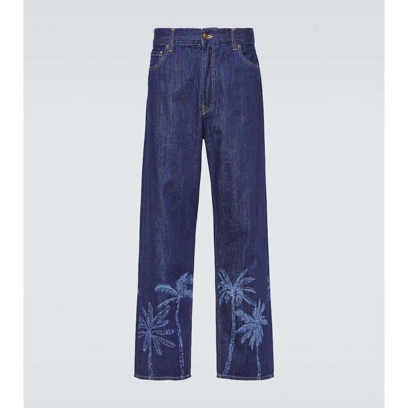 Alanui Jungle printed straight jeans