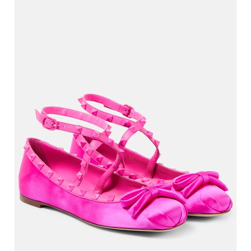 Valentino Garavani Rockstud embellished ballet flats