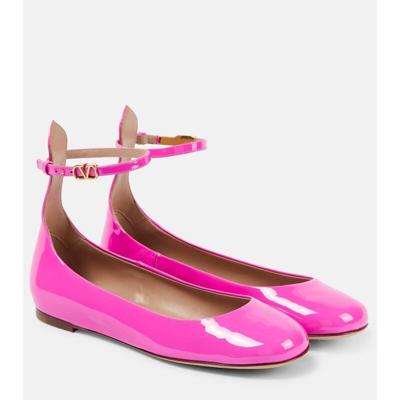 Valentino Garavani Tan-Go patent leather ballet flats