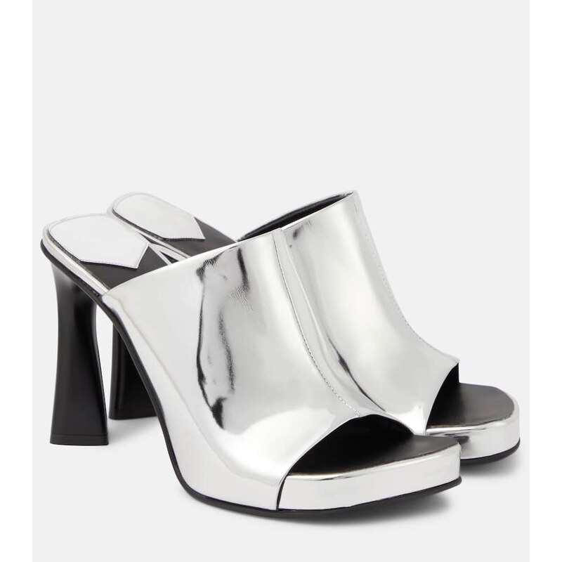 Stella McCartney Elsa mirrored faux leather sandals