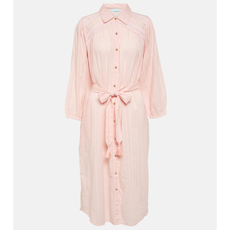 Melissa Odabash Cressida belted cotton shirt dress