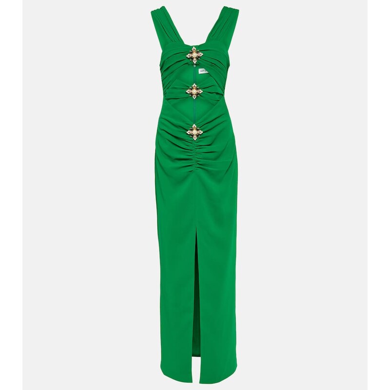 Self-Portrait Embellished cutout crÃªpe gown