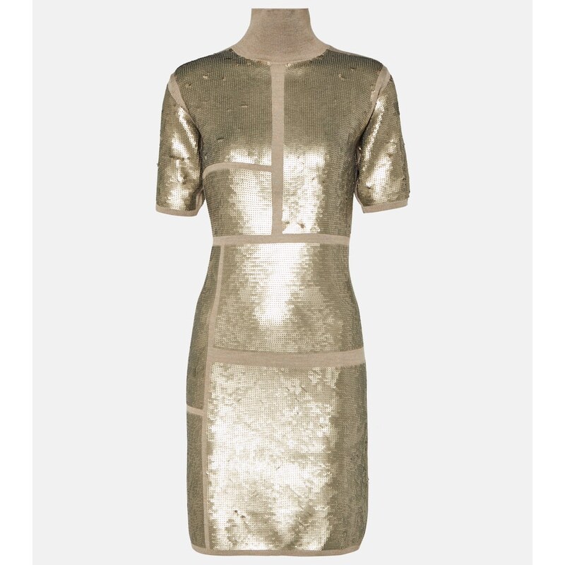 Joseph Sequined wool-blend minidress