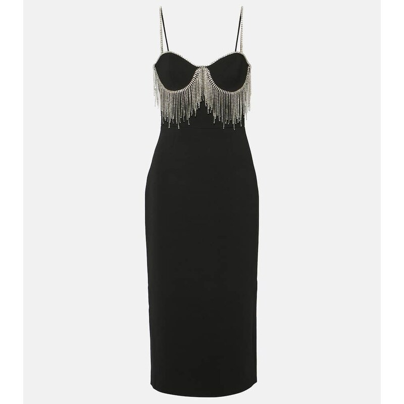 Rebecca Vallance Estelle embellished crÃªpe midi dress