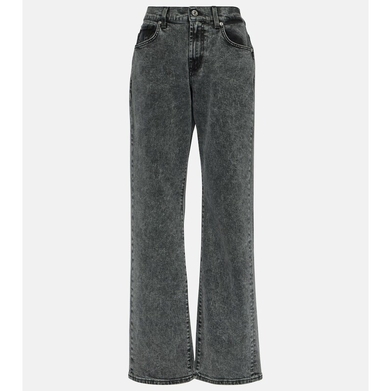 7 For All Mankind Low-rise straight-leg jeans