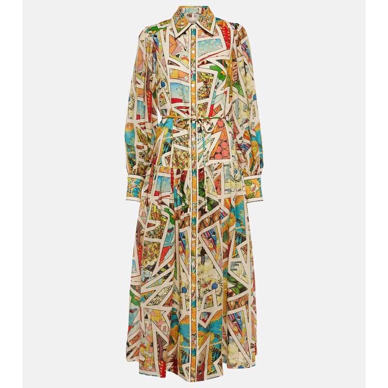 Alémais Star Man linen shirt dress