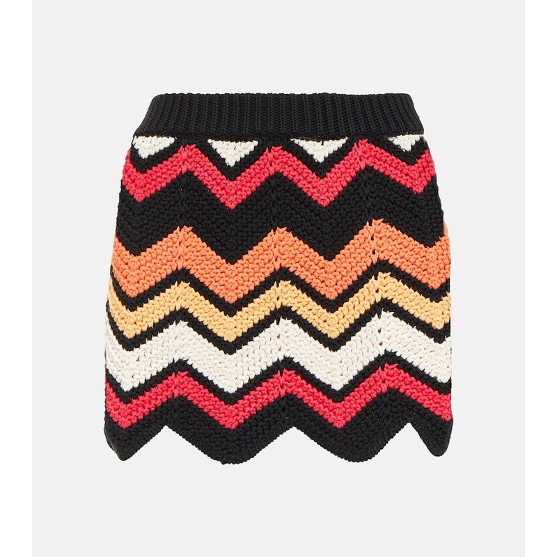 Alanui Kaleidoscopic cotton-blend miniskirt