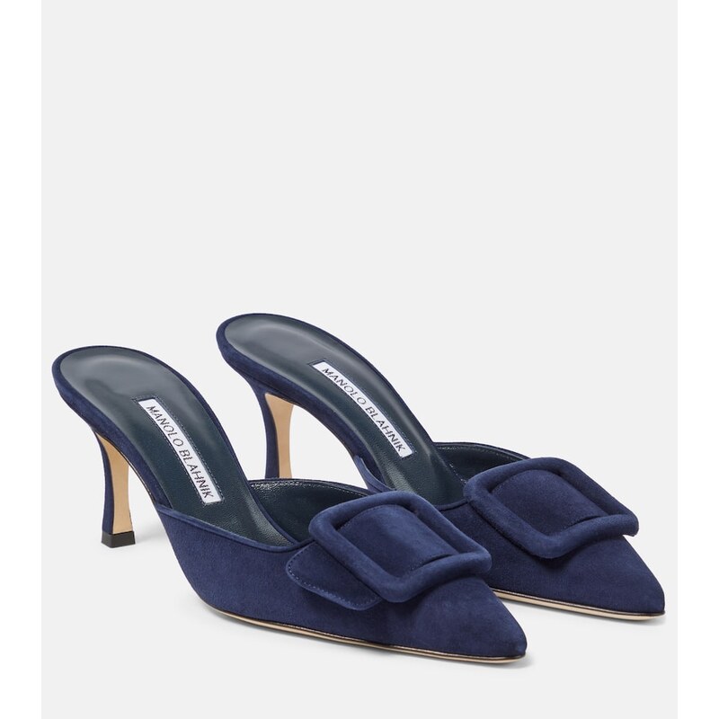 Manolo Blahnik Maysale 70 suede mules