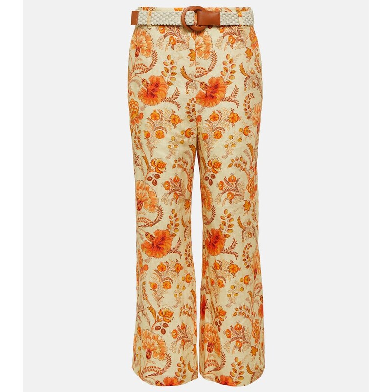 Zimmermann Junie cropped linen flared pants