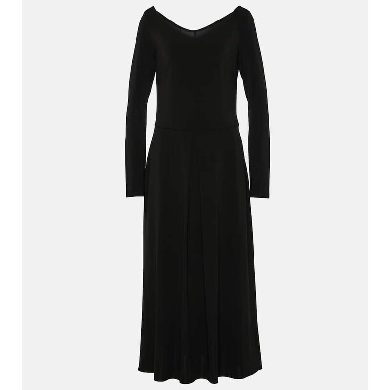 Max Mara Valido pleated jersey maxi dress