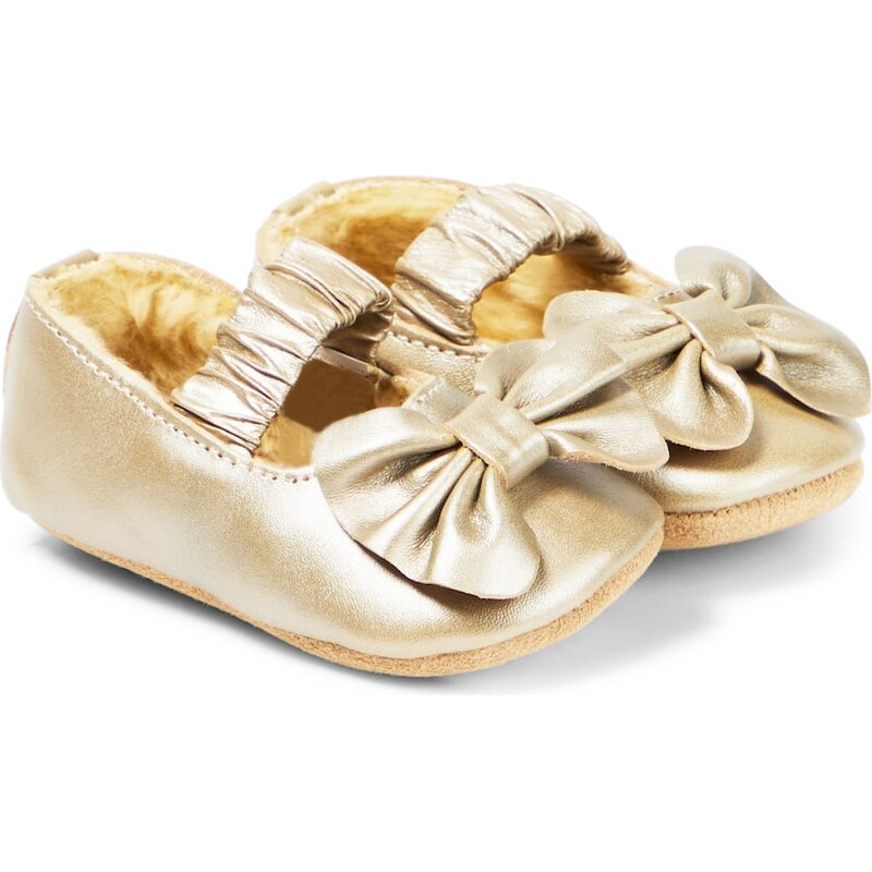 Donsje Baby Neni metallic leather ballet flats