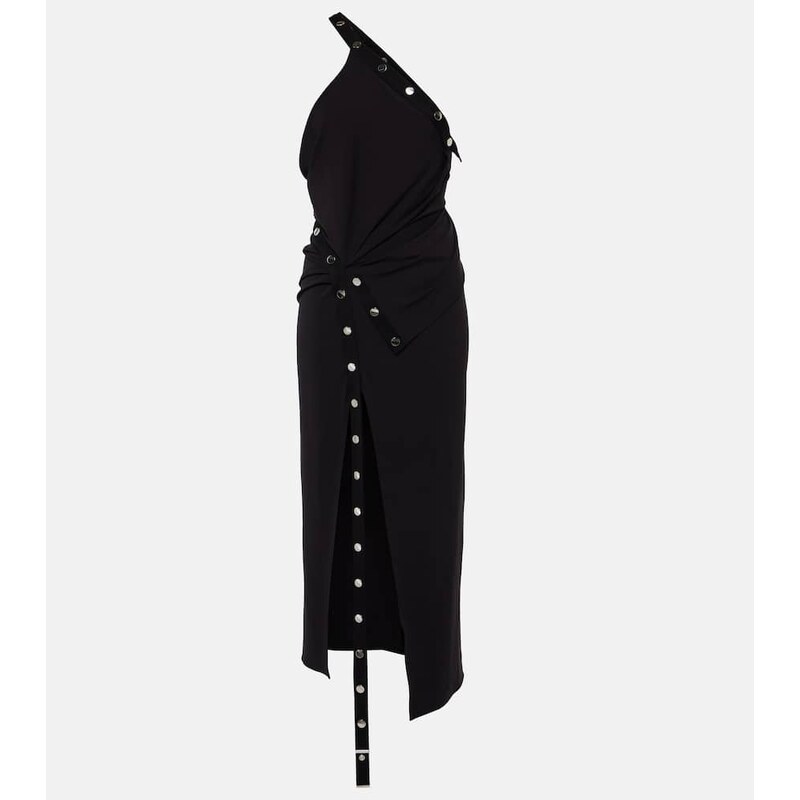 The Attico Embellished jersey midi dress