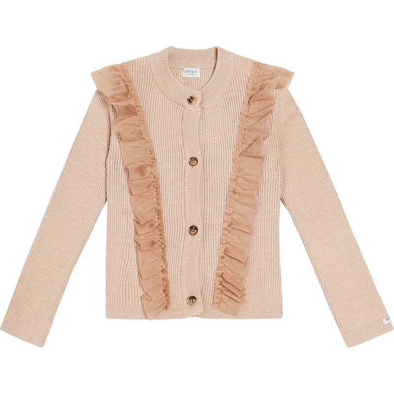 Donsje Darine ruffled wool-blend cardigan