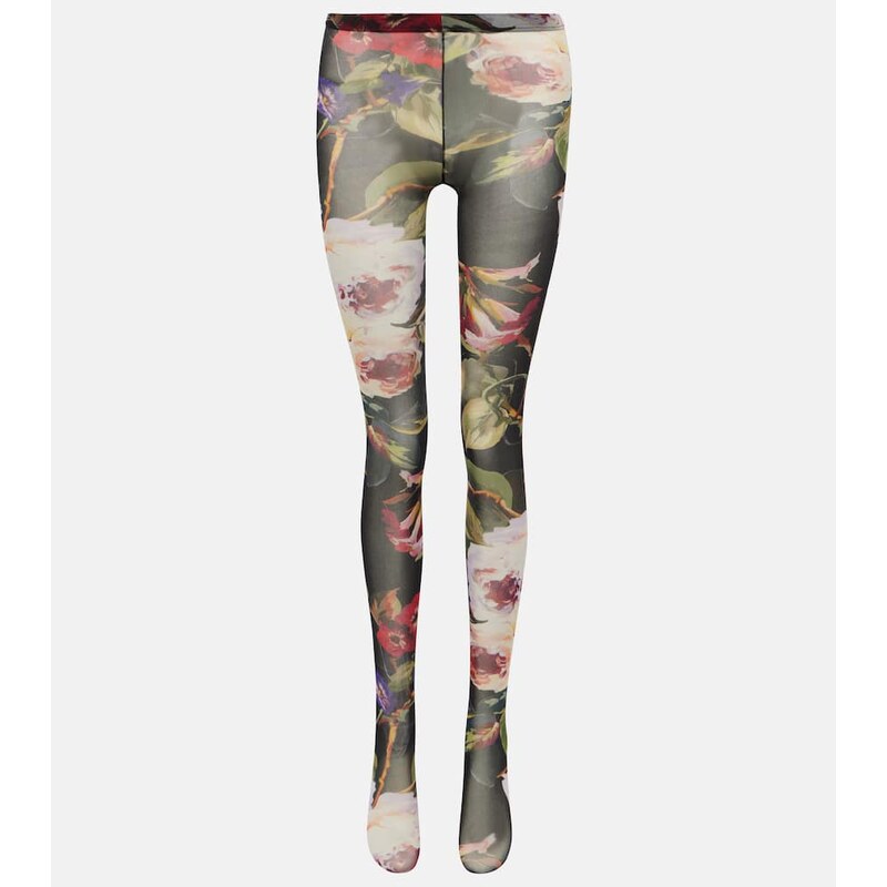 Dolce&Gabbana Floral tulle tights