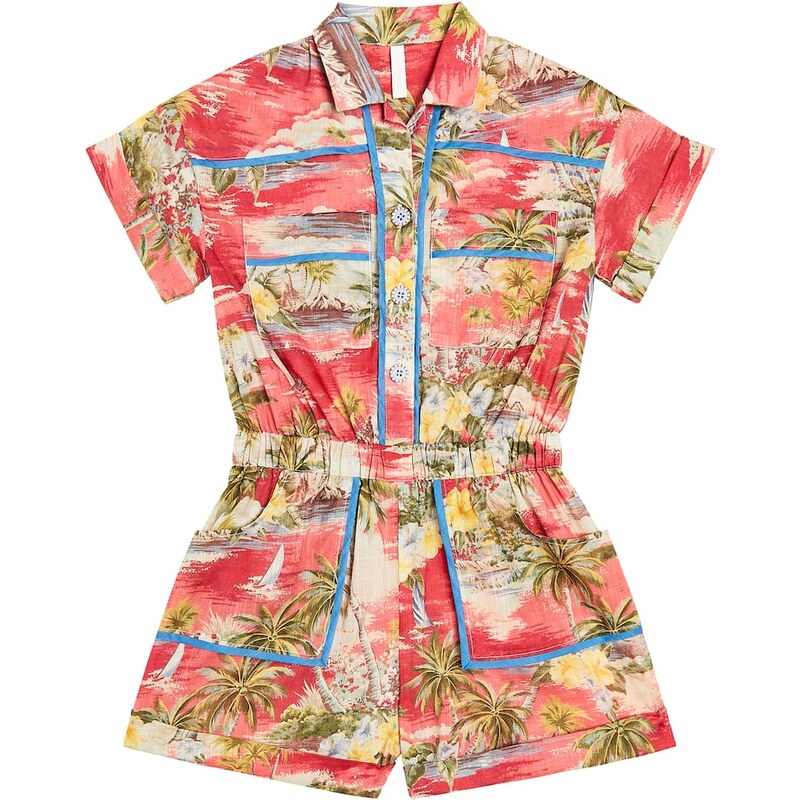 Zimmermann Kids Alight printed cotton playsuit