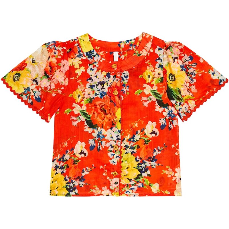 Zimmermann Kids Alight floral cotton top