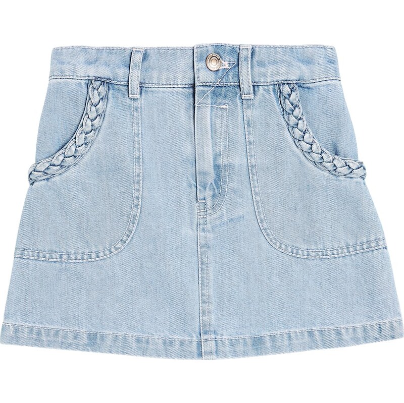 Zimmermann Kids August denim skirt