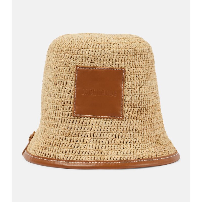 Jacquemus Le Bob Soli raffia bucket hat