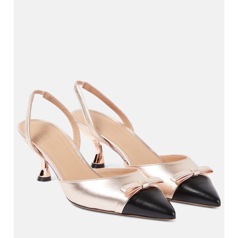 Malone Souliers Bernadette leather slingback pumps