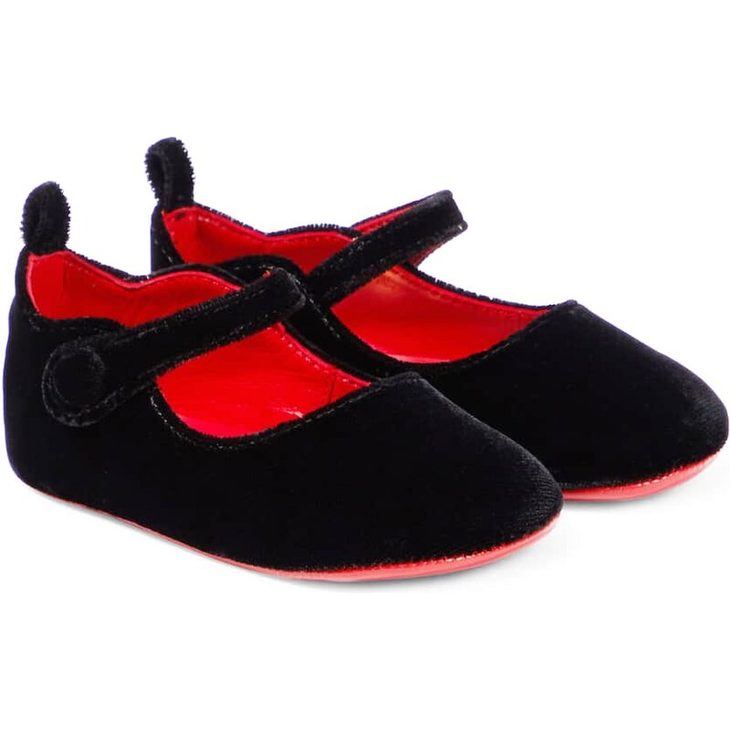 Christian Louboutin Kids Baby Love Chick velvet flats