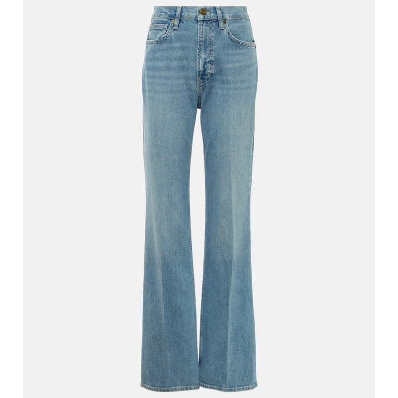 Frame The Slim Stacked high-rise straight jeans