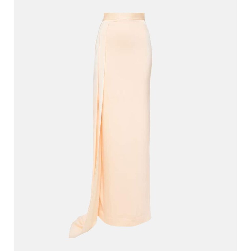 Alex Perry Draped satin maxi skirt