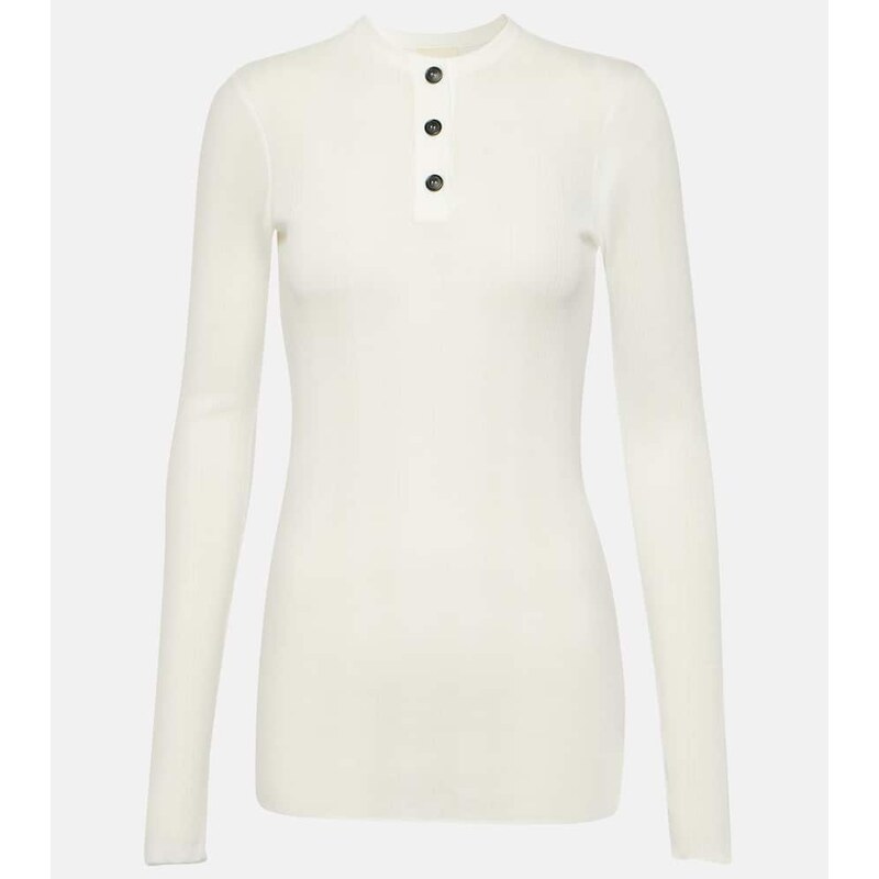 Khaite Byron cotton-blend jersey top