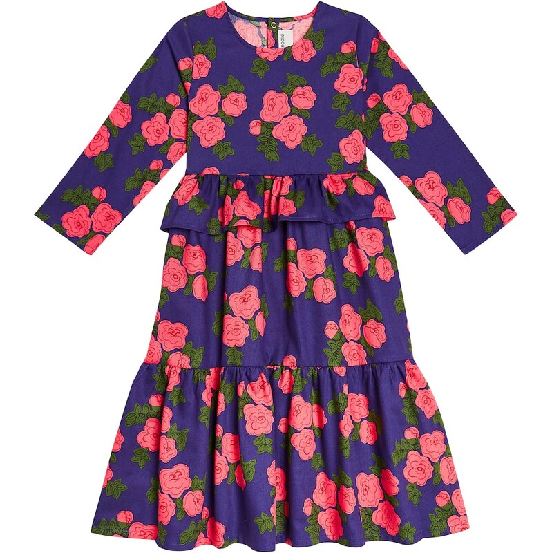 Mini Rodini Roses ruffled cotton dress