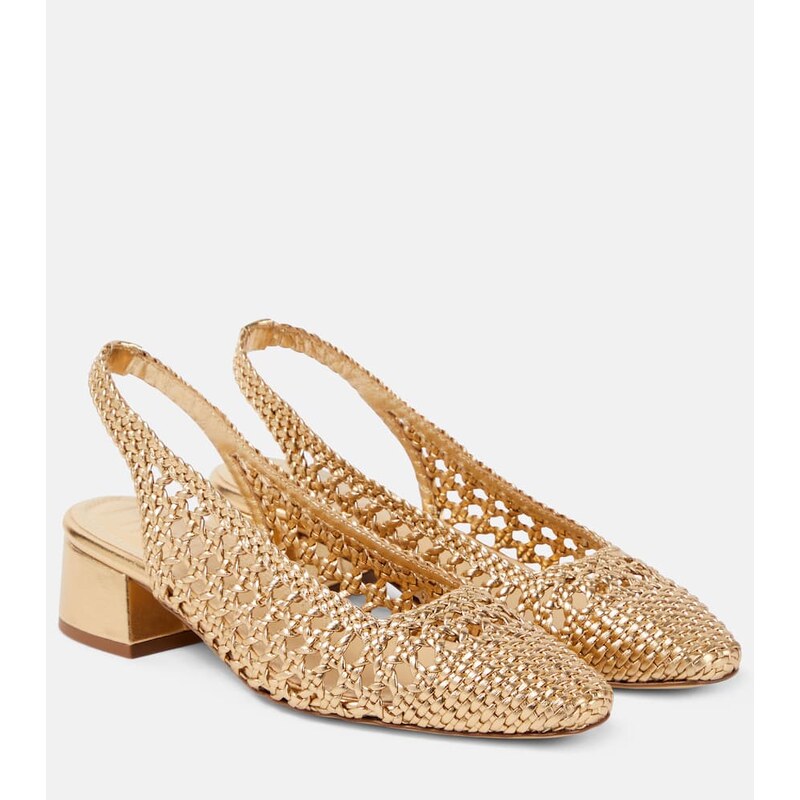 Souliers Martinez Nova Terragona leather slingback pumps