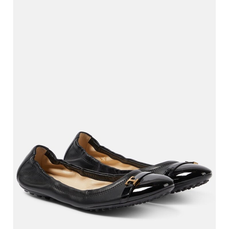 Tods Bubble leather ballet flats