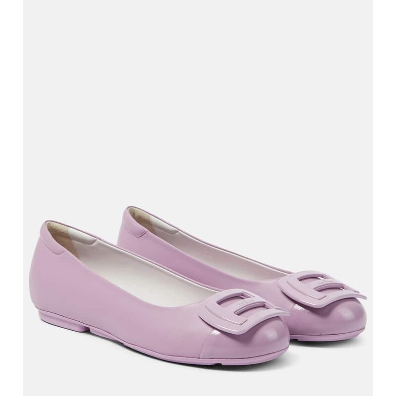 Hogan H661 leather ballet flats