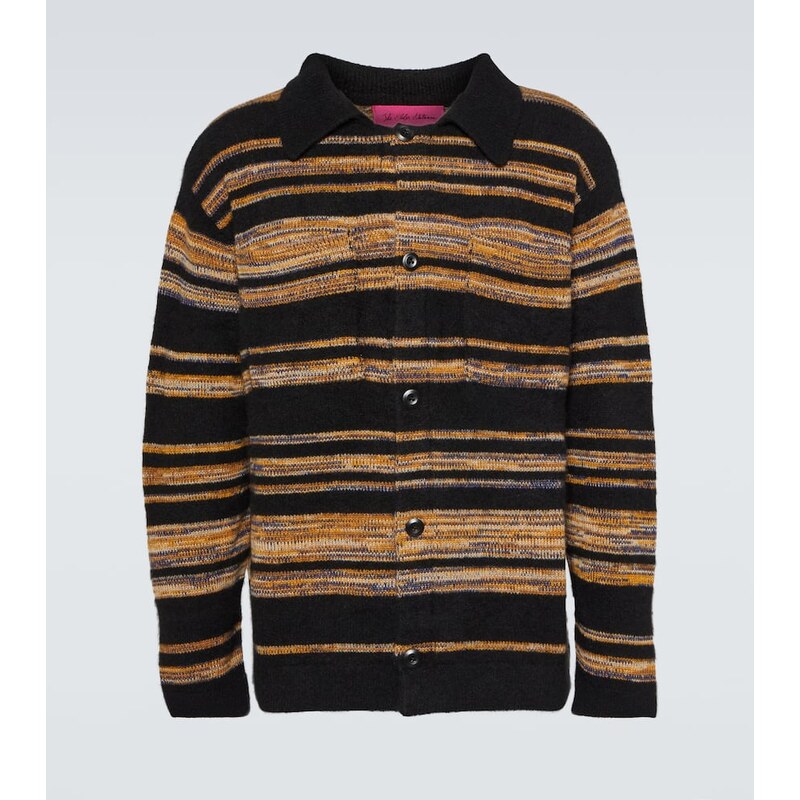 The Elder Statesman Phantom striped cashmere and cotton shirt