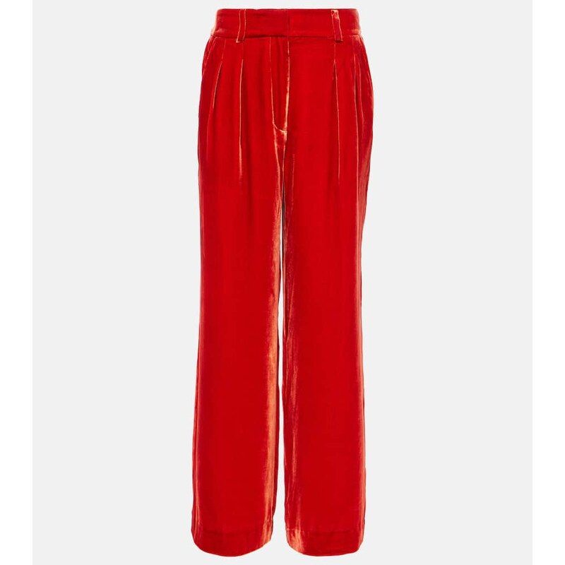 Ulla Johnson Veronica velvet wide-leg pants