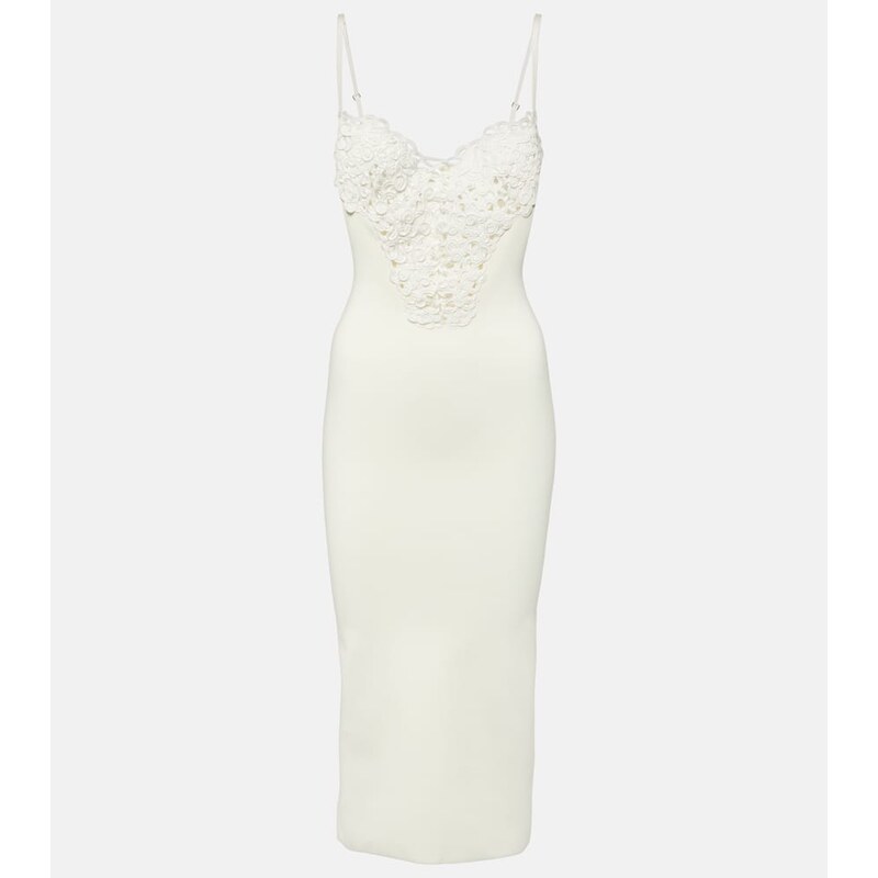 Galvan Sculpted Spiral midi dress